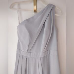 Elegant Light Gray One Shoulder Dress David's Bridal
